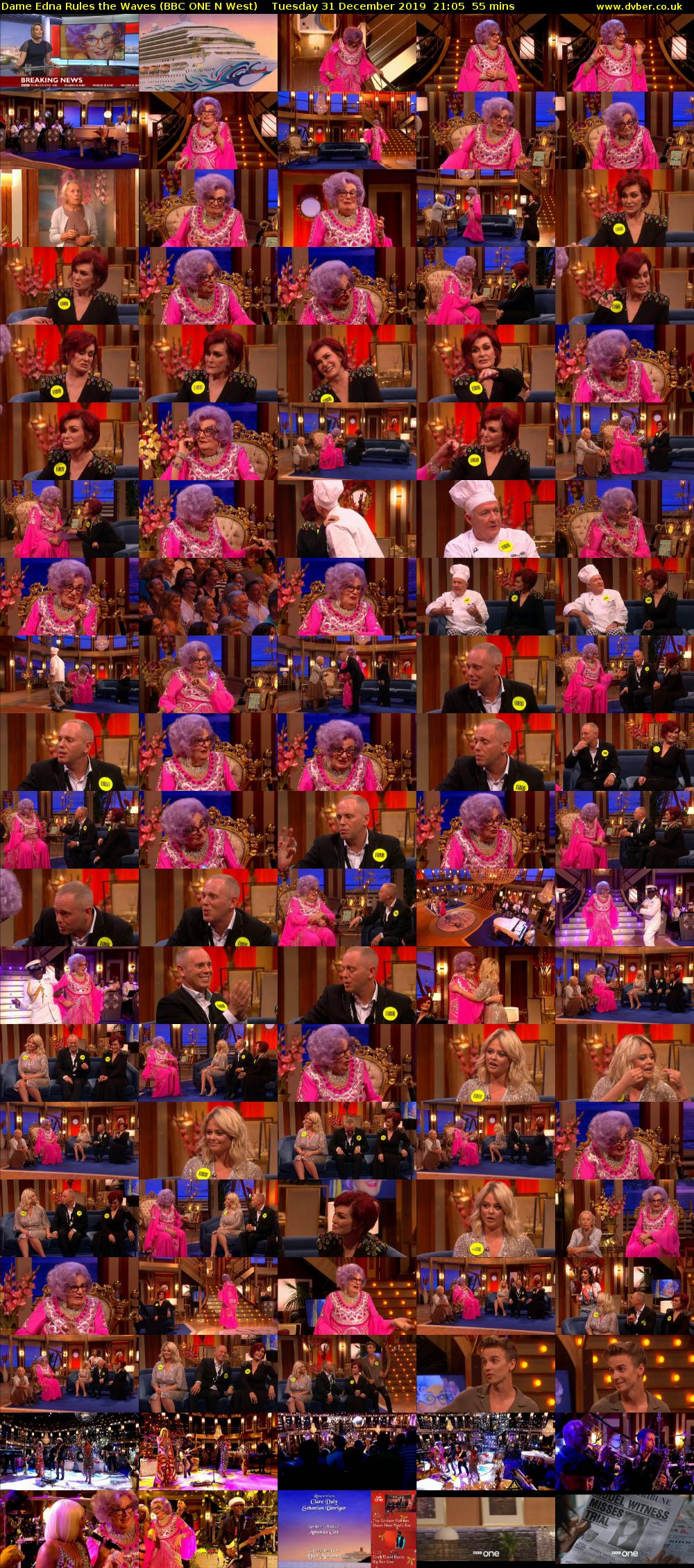 Dame Edna Rules the Waves (BBC ONE N West) Tuesday 31 December 2019 21:05 - 22:00