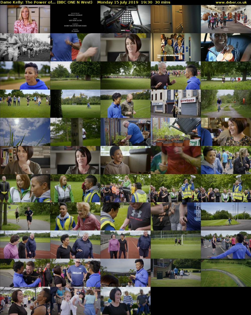 Dame Kelly: The Power of... (BBC ONE N West) Monday 15 July 2019 19:30 - 20:00