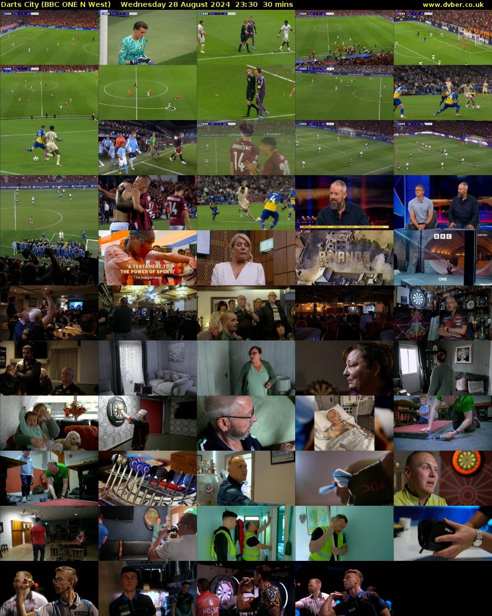 Darts City (BBC ONE N West) Wednesday 28 August 2024 23:30 - 00:00