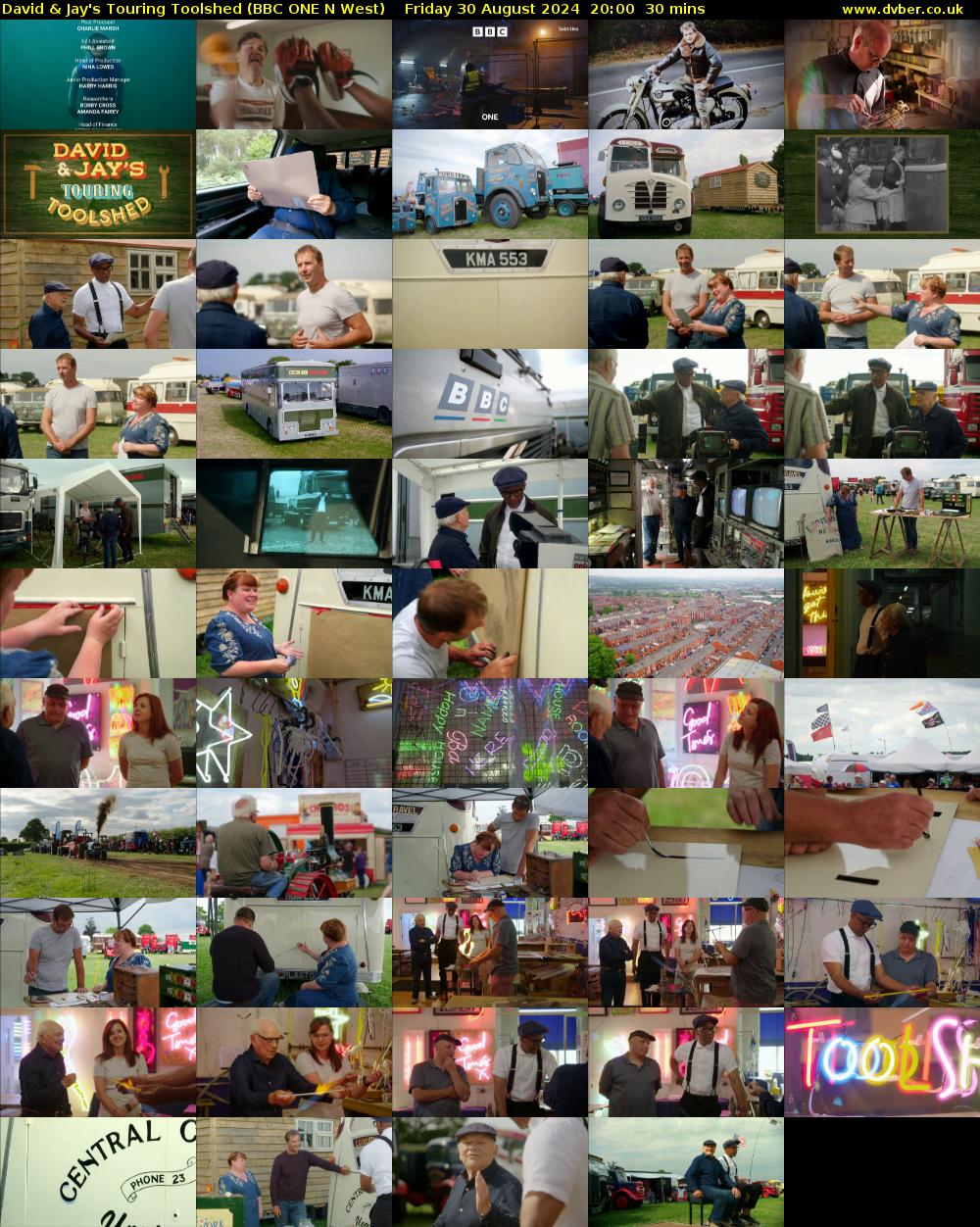 David & Jay's Touring Toolshed (BBC ONE N West) Friday 30 August 2024 20:00 - 20:30