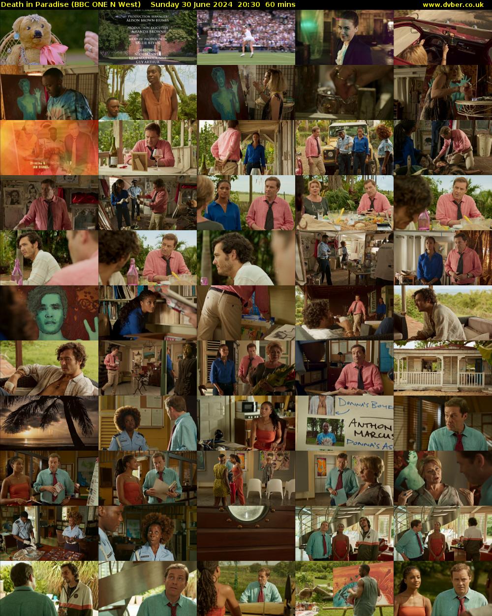 Death in Paradise (BBC ONE N West) Sunday 30 June 2024 20:30 - 21:30