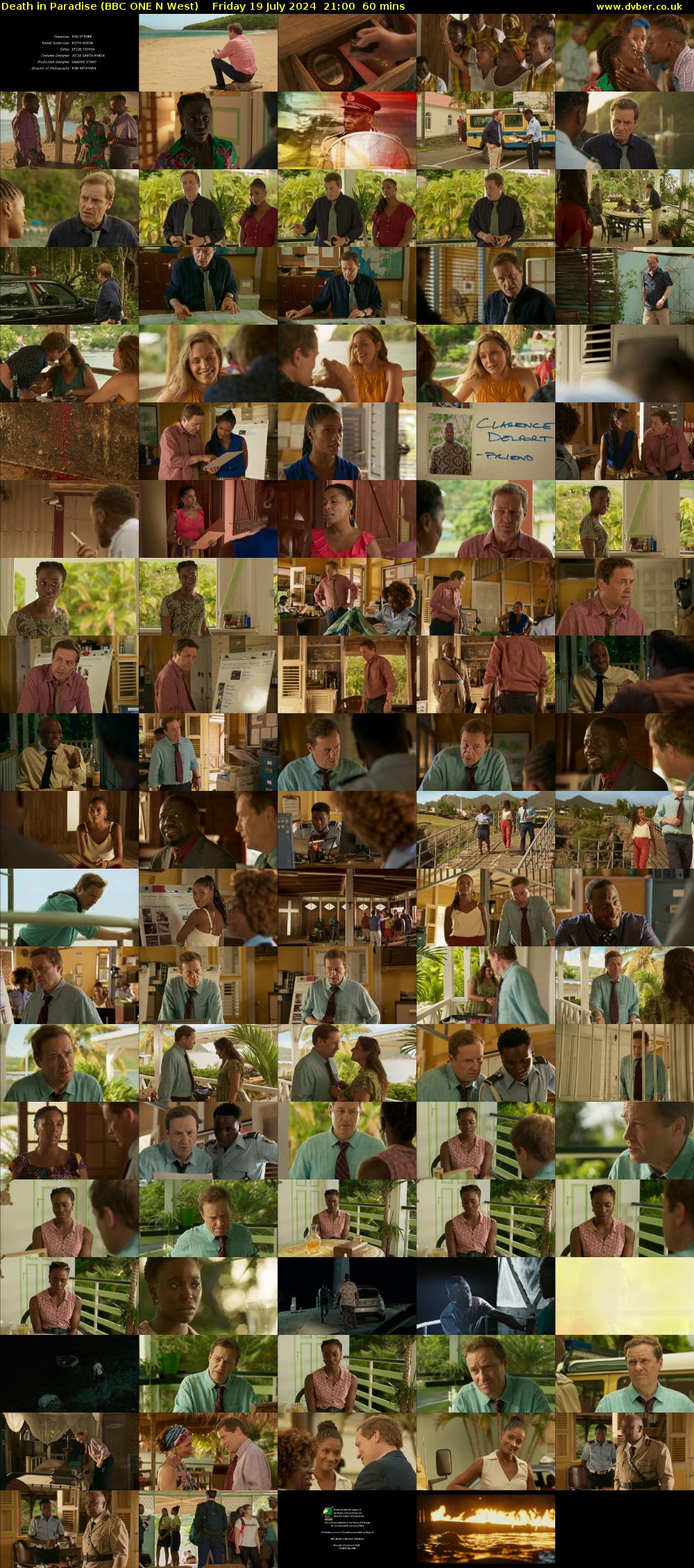 Death in Paradise (BBC ONE N West) Friday 19 July 2024 21:00 - 22:00