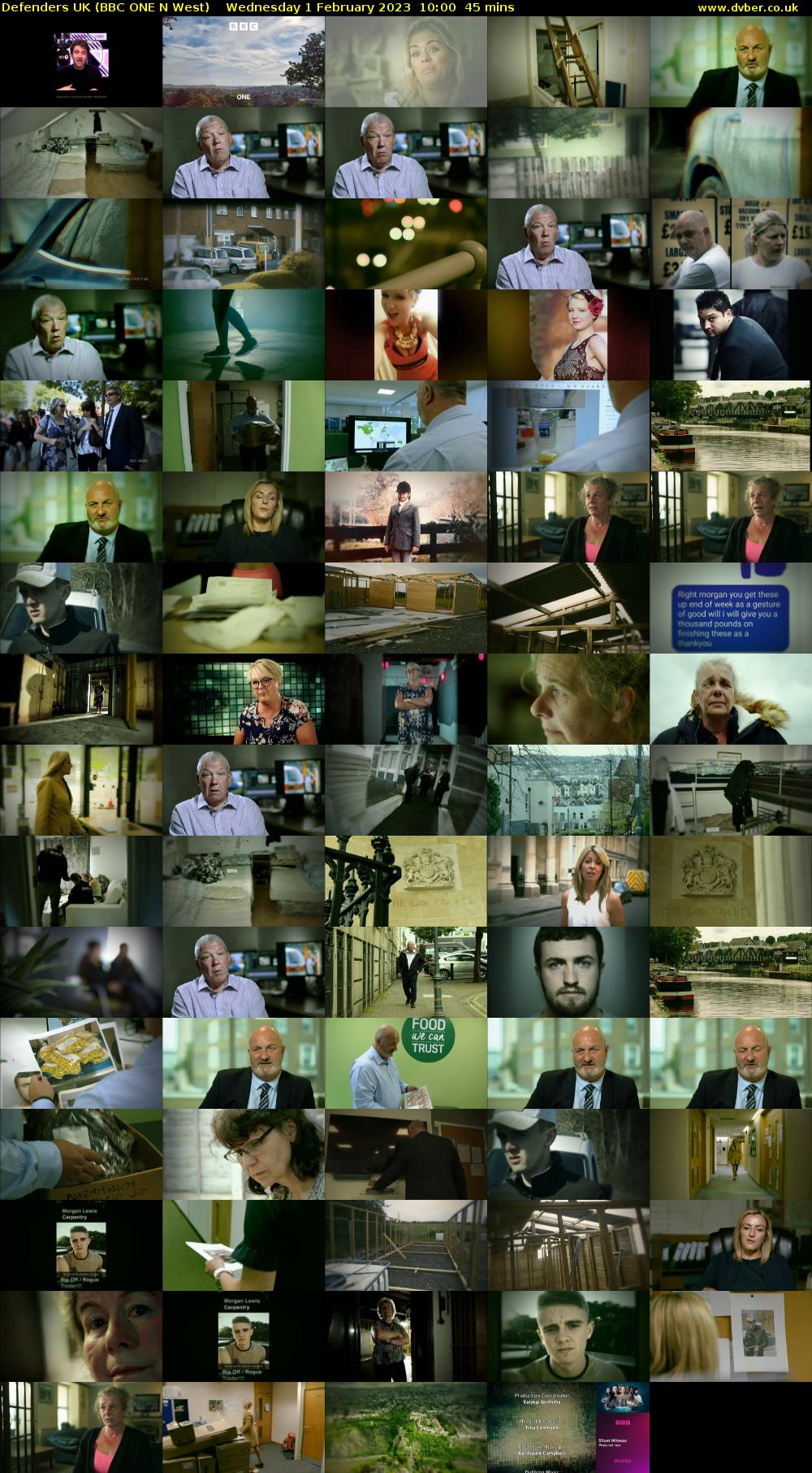 Defenders UK (BBC ONE N West) Wednesday 1 February 2023 10:00 - 10:45