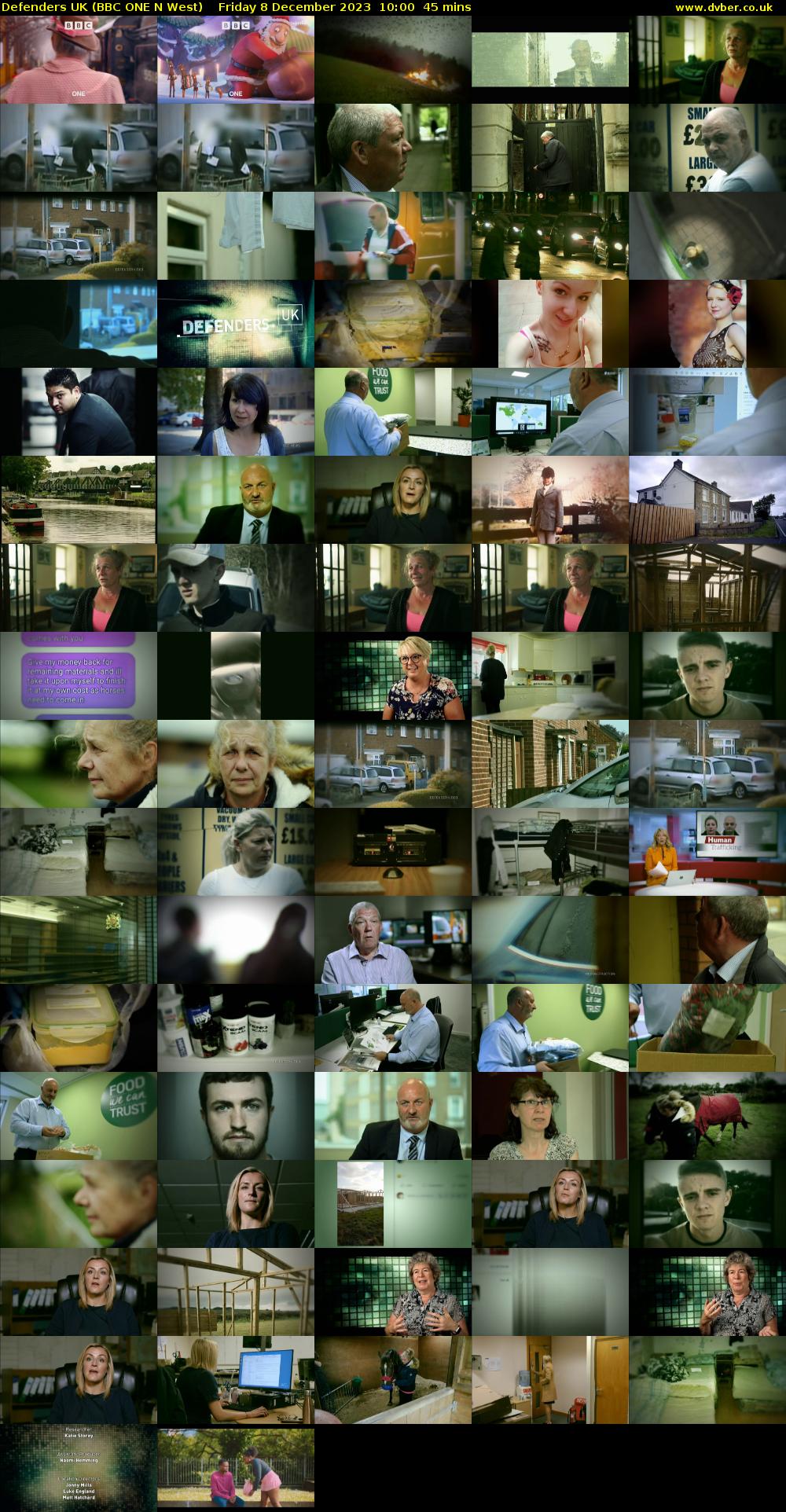 Defenders UK (BBC ONE N West) Friday 8 December 2023 10:00 - 10:45