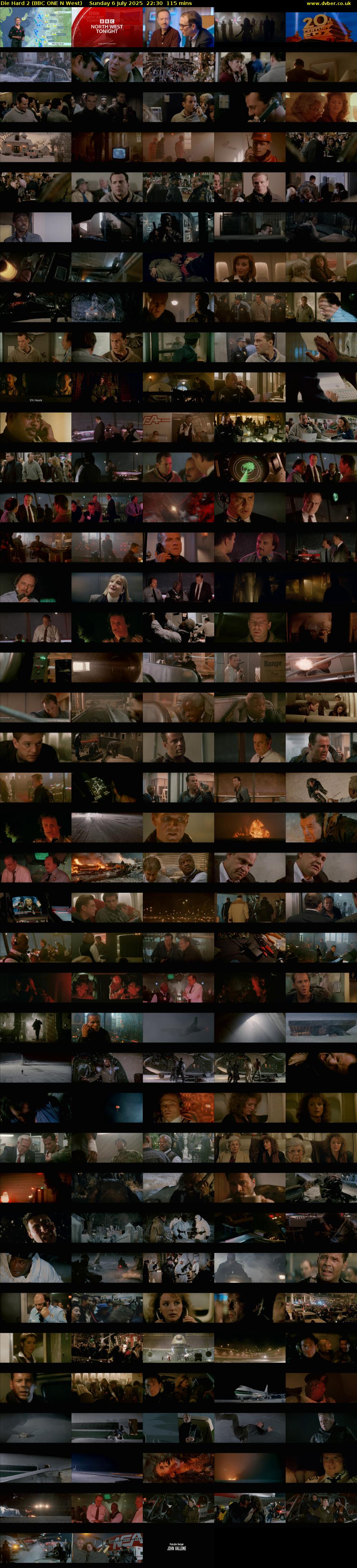 Die Hard 2 (BBC ONE N West) Sunday 6 July 2025 22:30 - 00:25