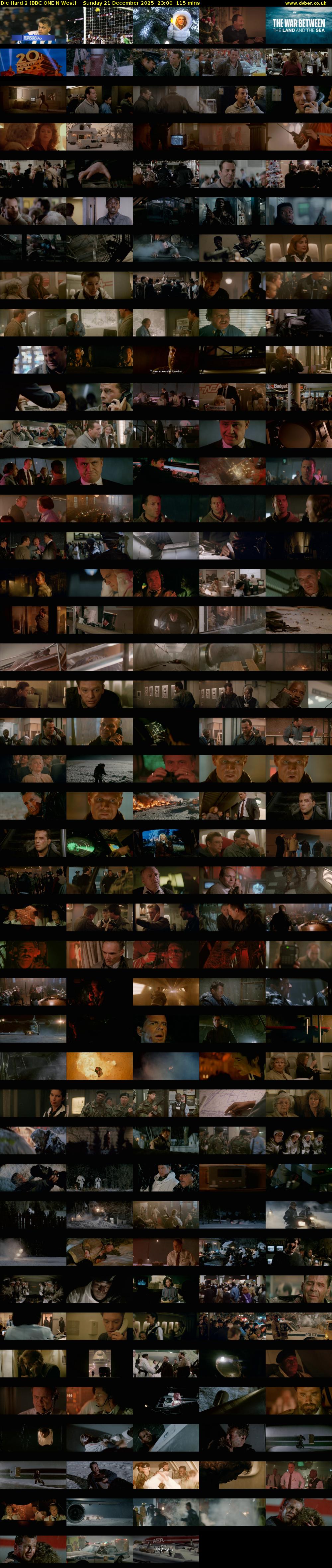 Die Hard 2 (BBC ONE N West) Sunday 21 December 2025 23:00 - 00:55