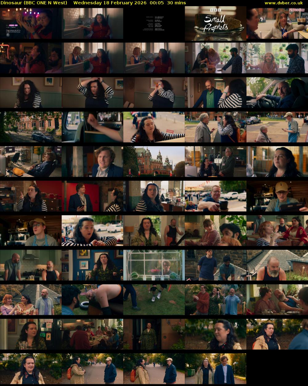 Dinosaur (BBC ONE N West) Wednesday 18 February 2026 00:05 - 00:35