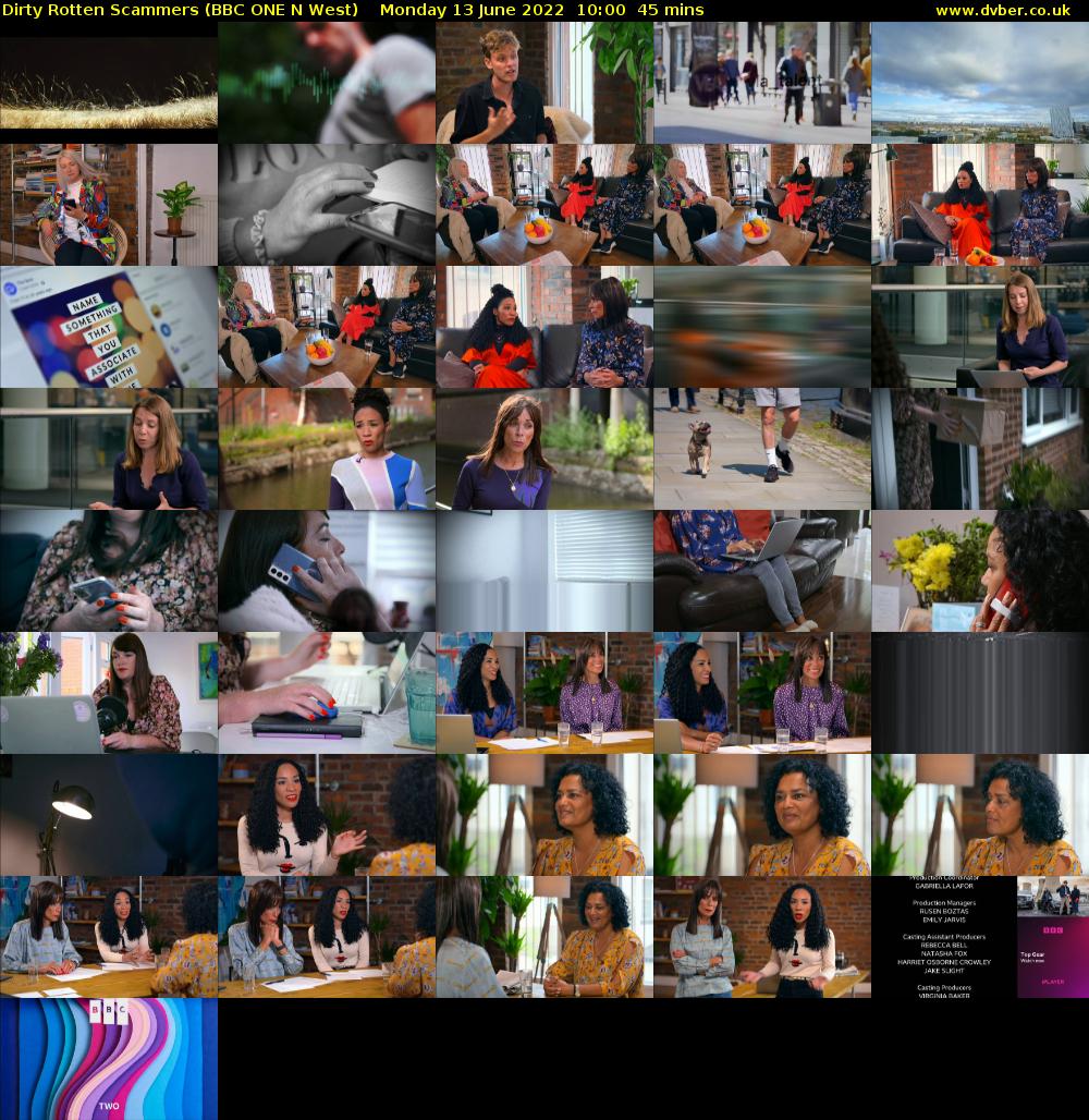 Dirty Rotten Scammers (BBC ONE N West) Monday 13 June 2022 10:00 - 10:45