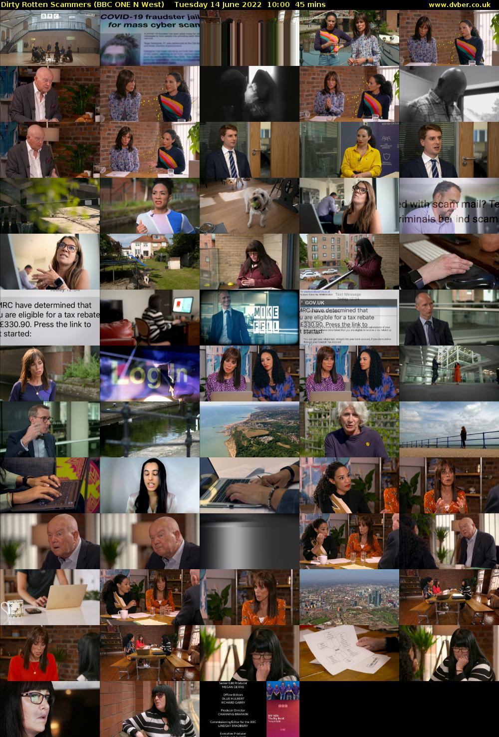 Dirty Rotten Scammers (BBC ONE N West) Tuesday 14 June 2022 10:00 - 10:45