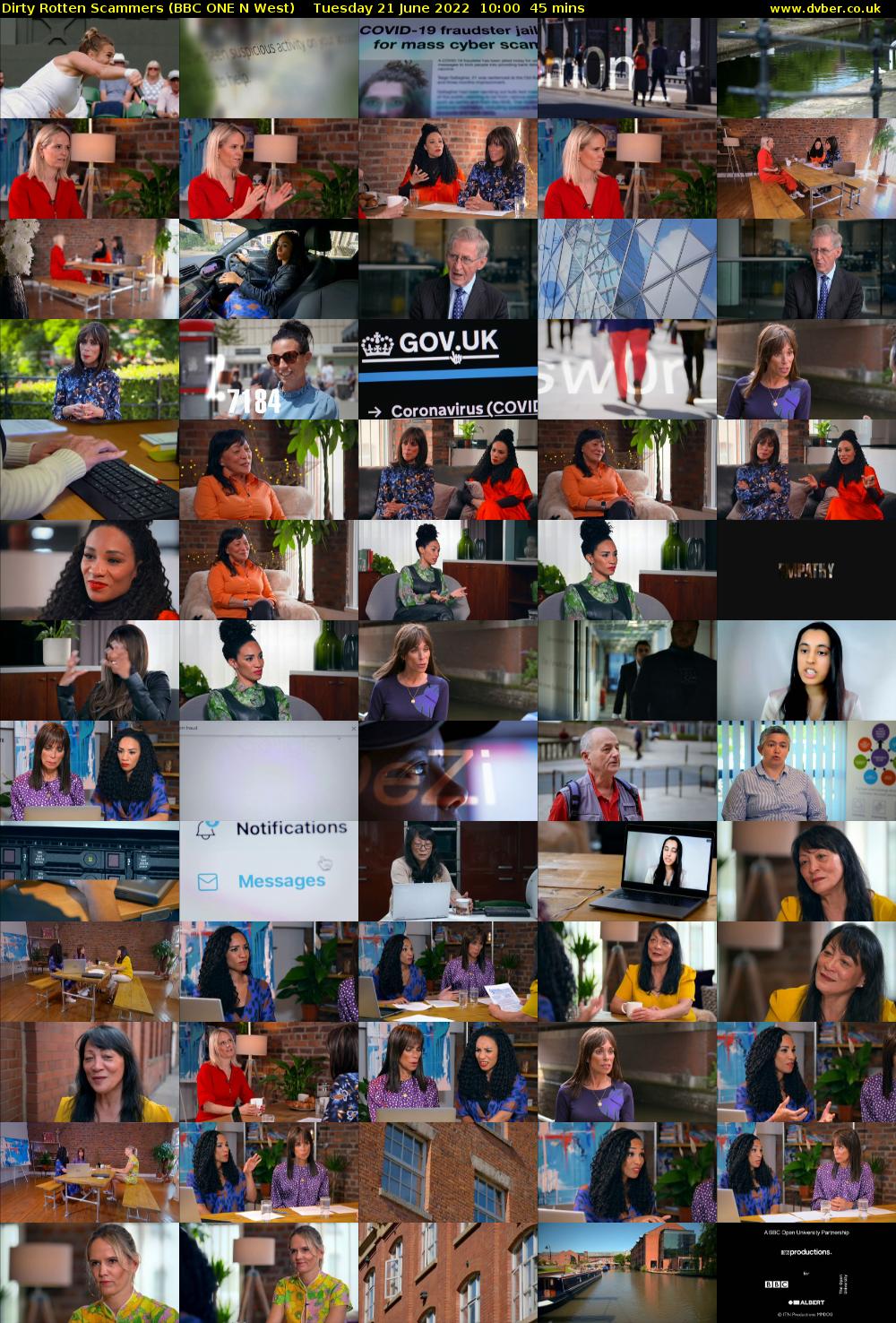 Dirty Rotten Scammers (BBC ONE N West) Tuesday 21 June 2022 10:00 - 10:45