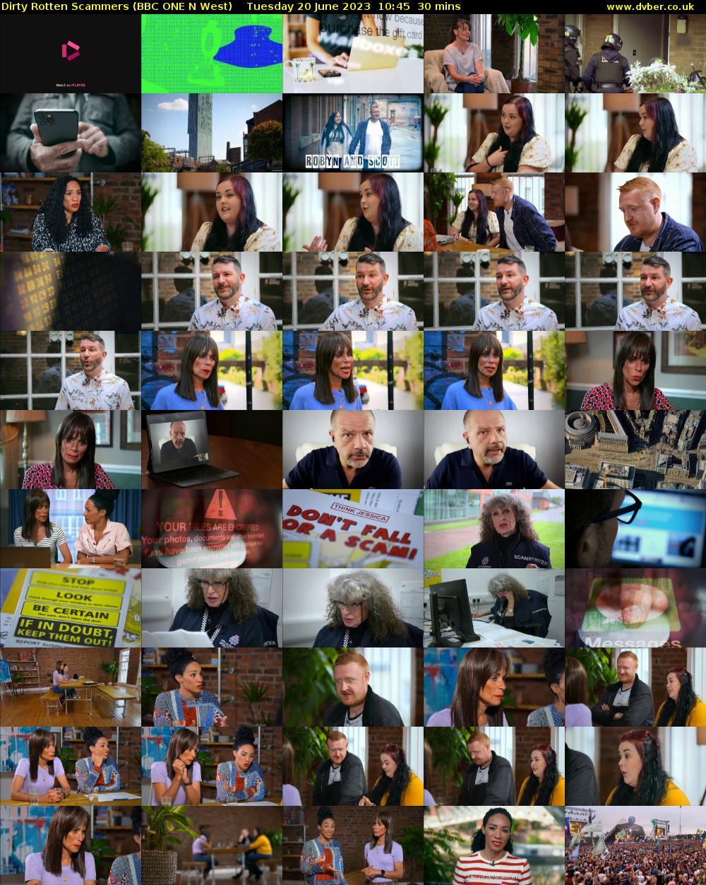 Dirty Rotten Scammers (BBC ONE N West) Tuesday 20 June 2023 10:45 - 11:15