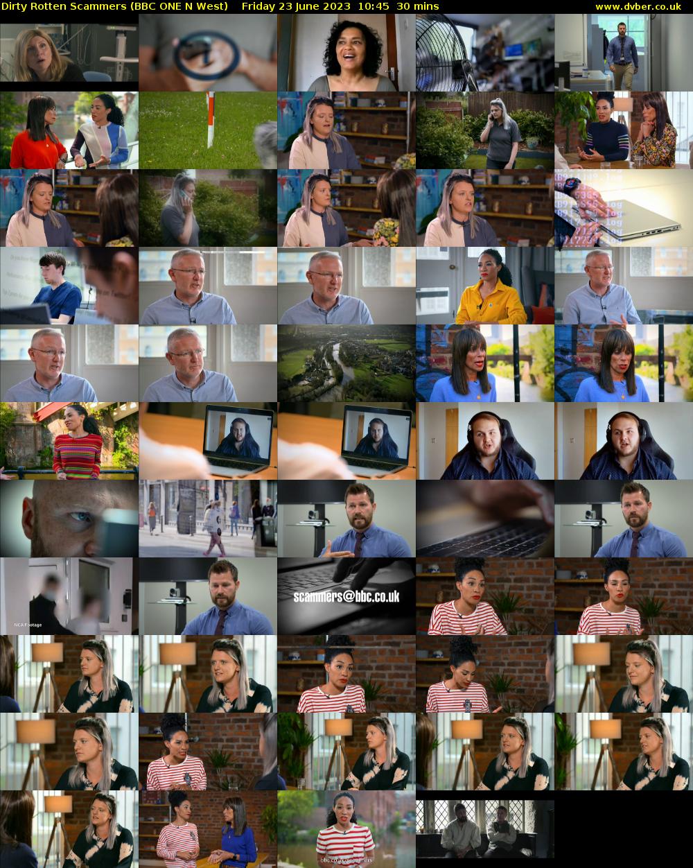 Dirty Rotten Scammers (BBC ONE N West) Friday 23 June 2023 10:45 - 11:15