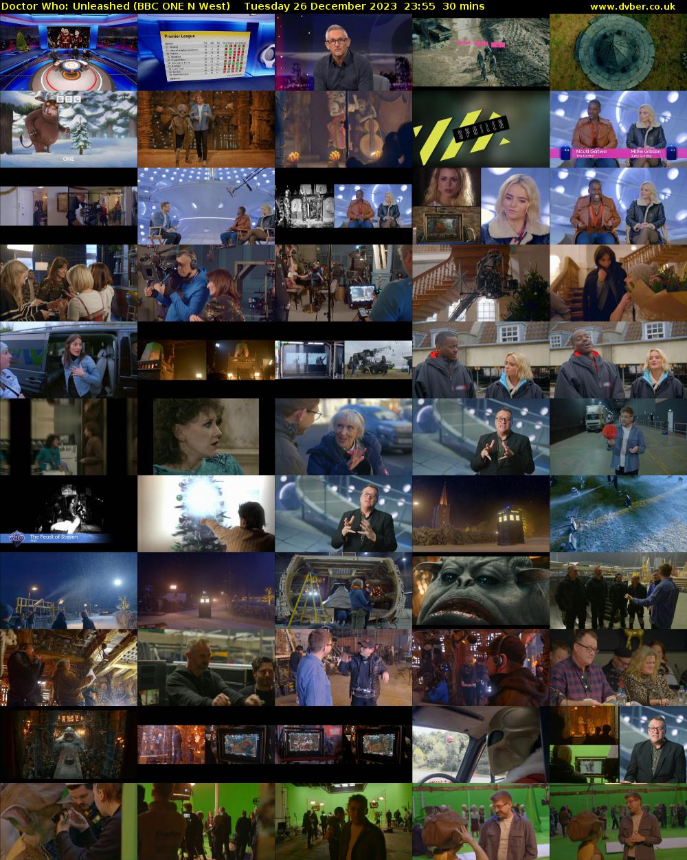Doctor Who: Unleashed (BBC ONE N West) Tuesday 26 December 2023 23:55 - 00:25