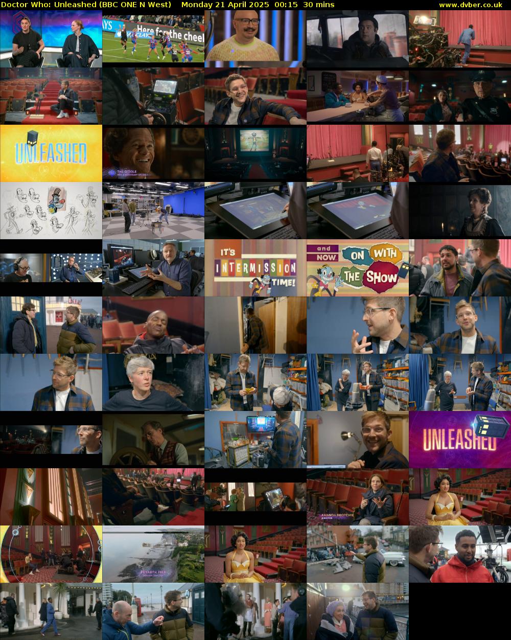 Doctor Who: Unleashed (BBC ONE N West) Monday 21 April 2025 00:15 - 00:45