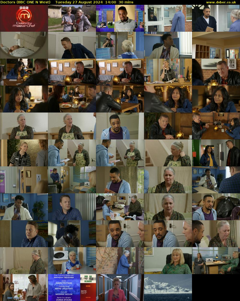 Doctors (BBC ONE N West) Tuesday 27 August 2024 14:00 - 14:30