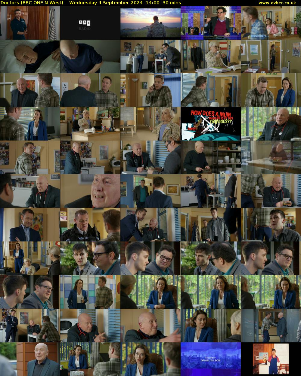 Doctors (BBC ONE N West) Wednesday 4 September 2024 14:00 - 14:30