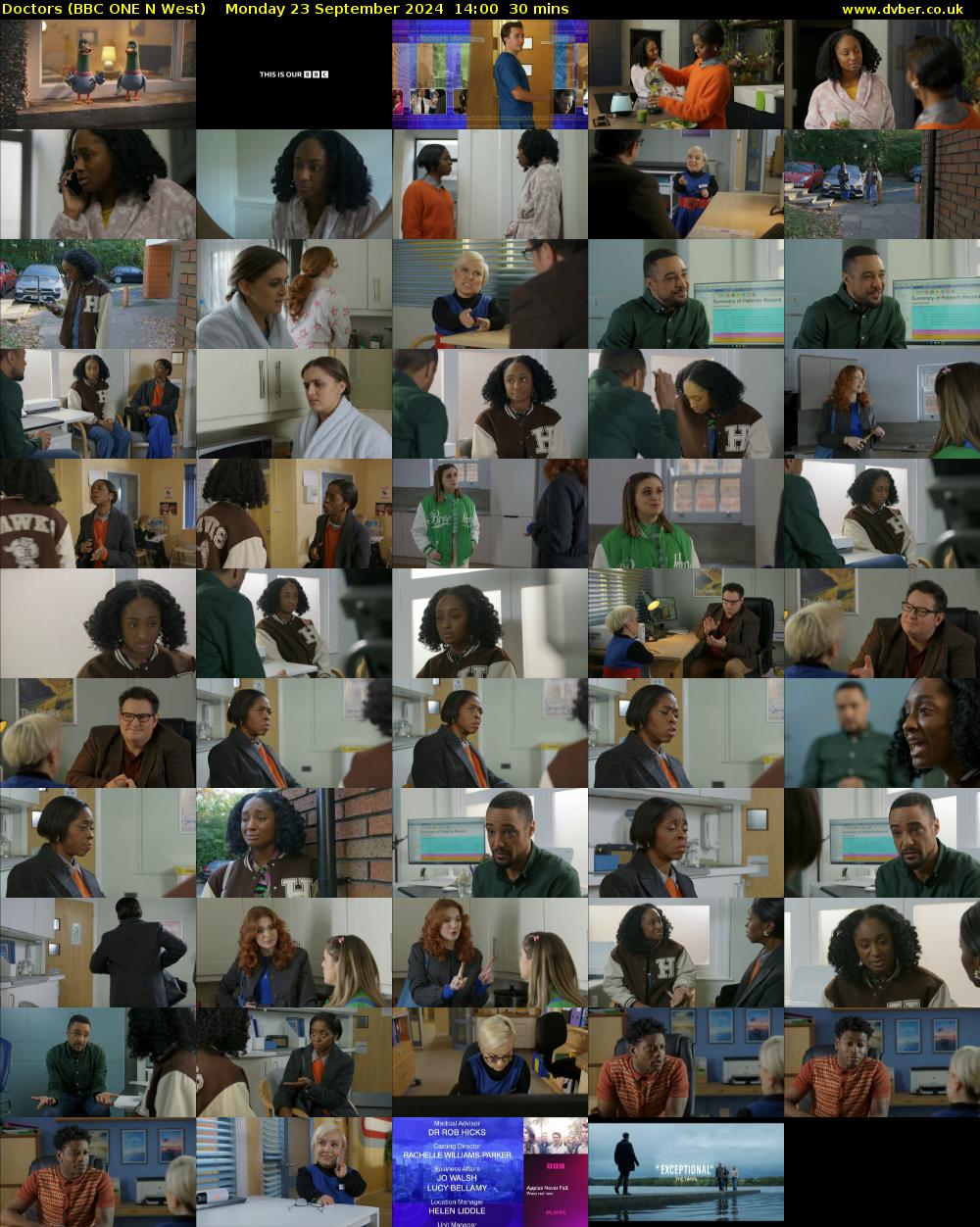 Doctors (BBC ONE N West) Monday 23 September 2024 14:00 - 14:30