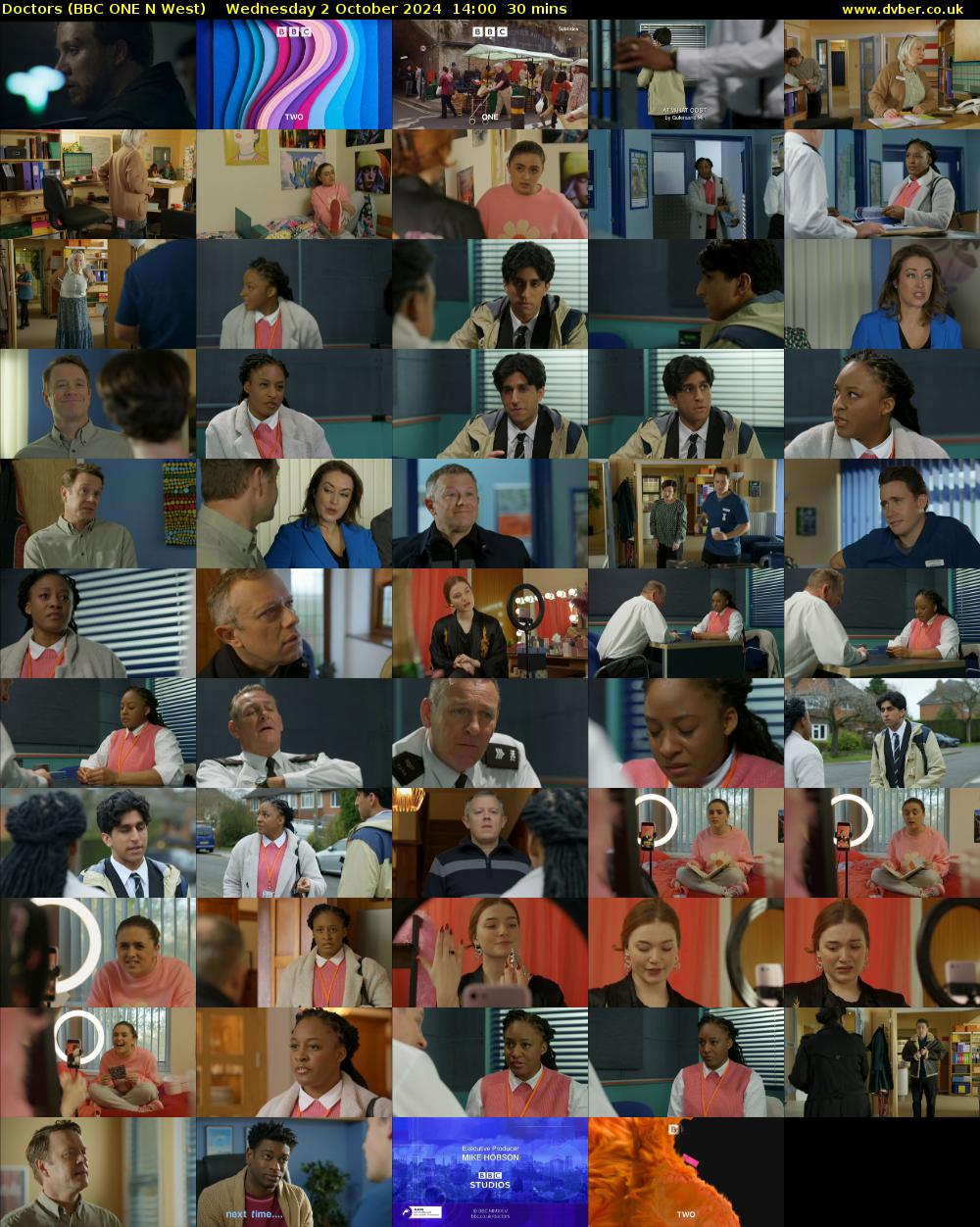 Doctors (BBC ONE N West) Wednesday 2 October 2024 14:00 - 14:30