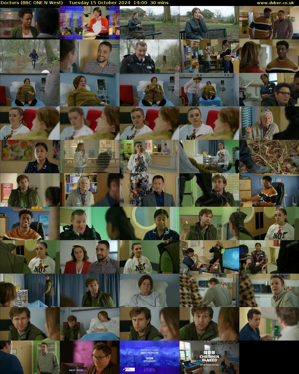 Doctors (BBC ONE N West) Tuesday 15 October 2024 14:00 - 14:30