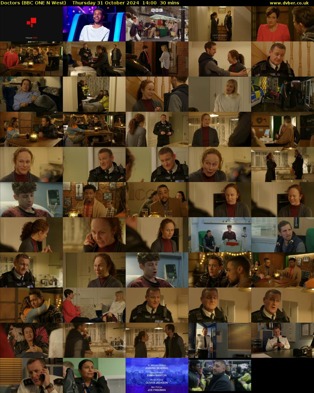 Doctors (BBC ONE N West) Thursday 31 October 2024 14:00 - 14:30