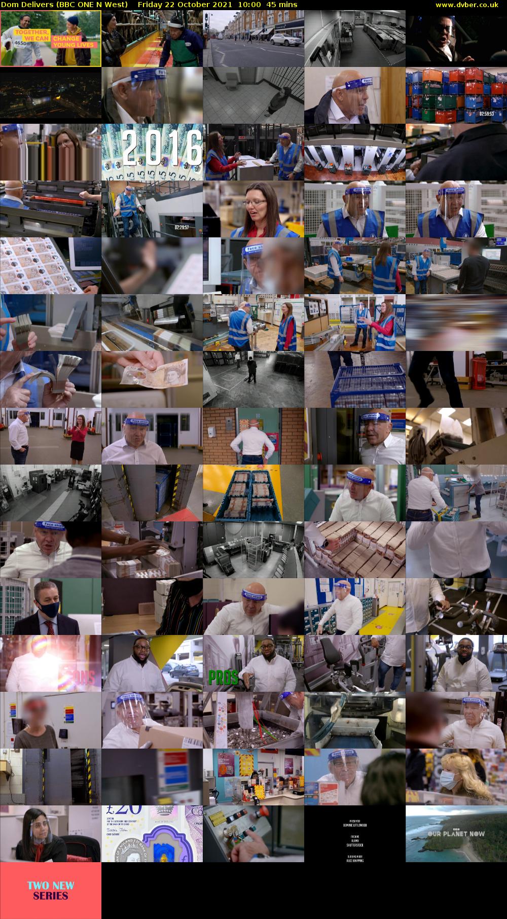 Dom Delivers (BBC ONE N West) Friday 22 October 2021 10:00 - 10:45