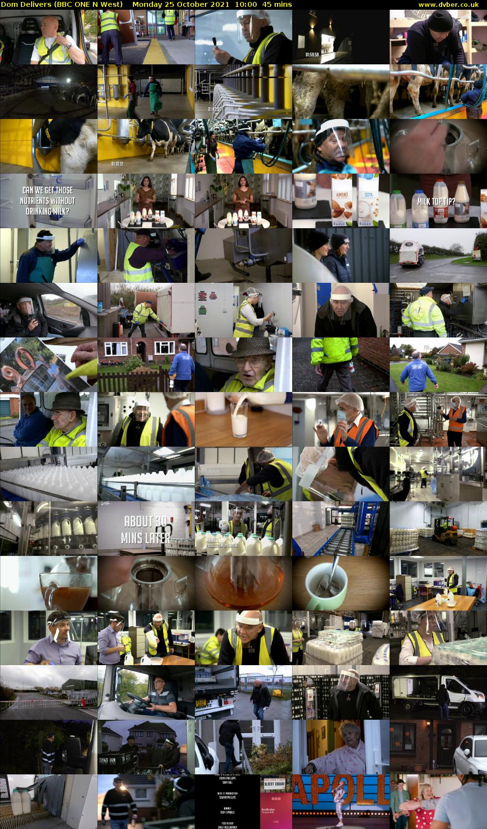 Dom Delivers (BBC ONE N West) Monday 25 October 2021 10:00 - 10:45