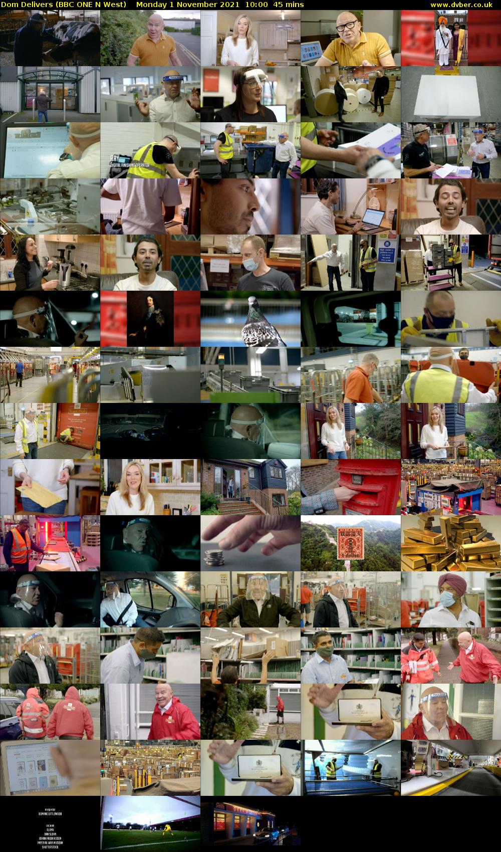 Dom Delivers (BBC ONE N West) Monday 1 November 2021 10:00 - 10:45