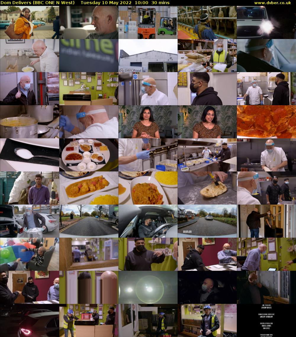 Dom Delivers (BBC ONE N West) Tuesday 10 May 2022 10:00 - 10:30