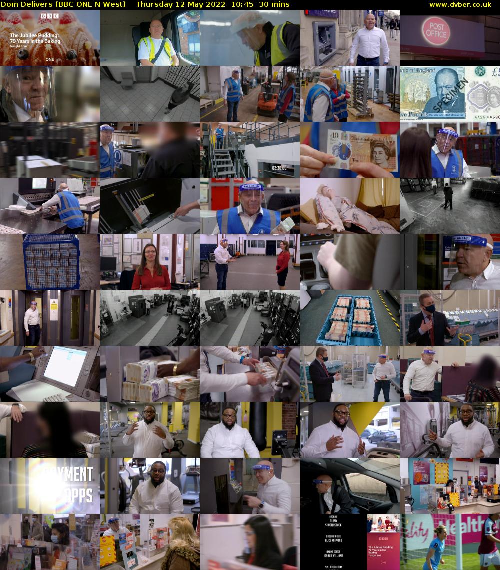 Dom Delivers (BBC ONE N West) Thursday 12 May 2022 10:45 - 11:15
