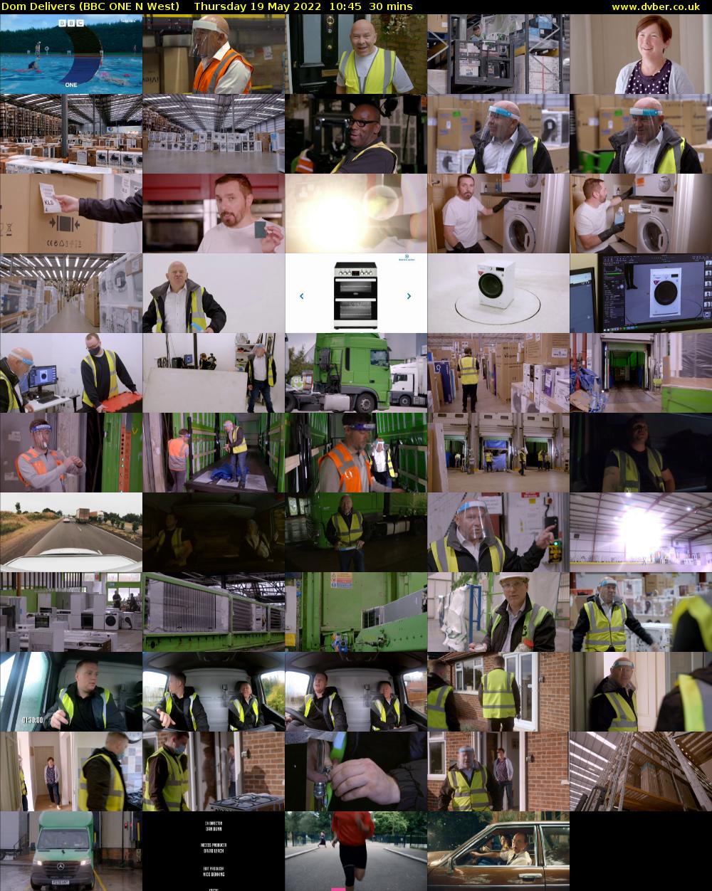 Dom Delivers (BBC ONE N West) Thursday 19 May 2022 10:45 - 11:15