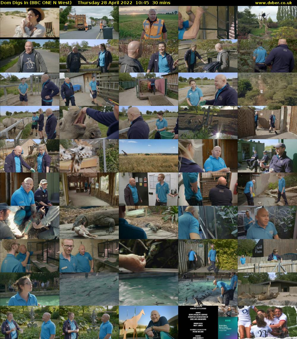 Dom Digs In (BBC ONE N West) Thursday 28 April 2022 10:45 - 11:15