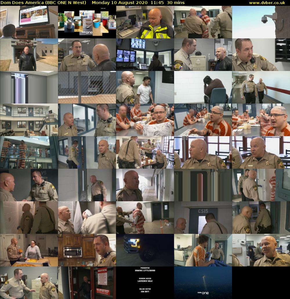 Dom Does America (BBC ONE N West) Monday 10 August 2020 11:45 - 12:15