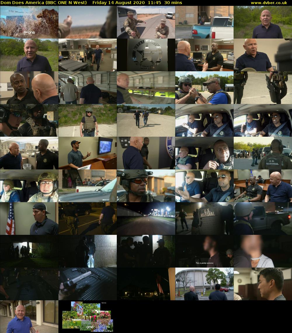Dom Does America (BBC ONE N West) Friday 14 August 2020 11:45 - 12:15