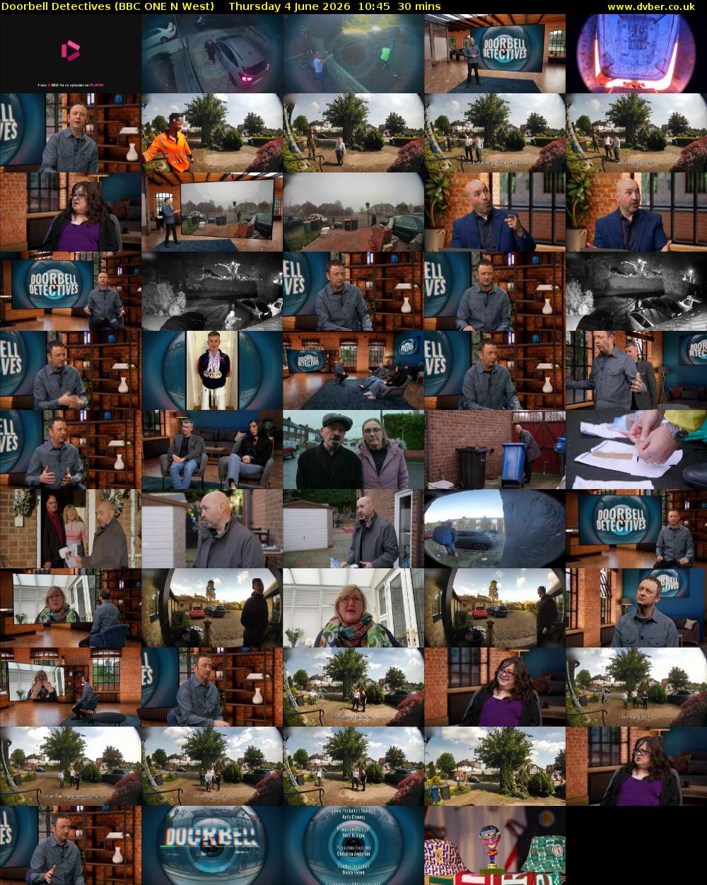 Doorbell Detectives (BBC ONE N West) Thursday 4 June 2026 10:45 - 11:15