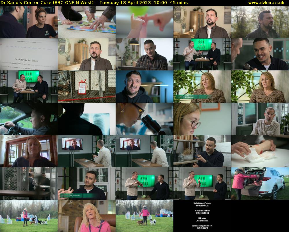 Dr Xand's Con or Cure (BBC ONE N West) Tuesday 18 April 2023 10:00 - 10:45