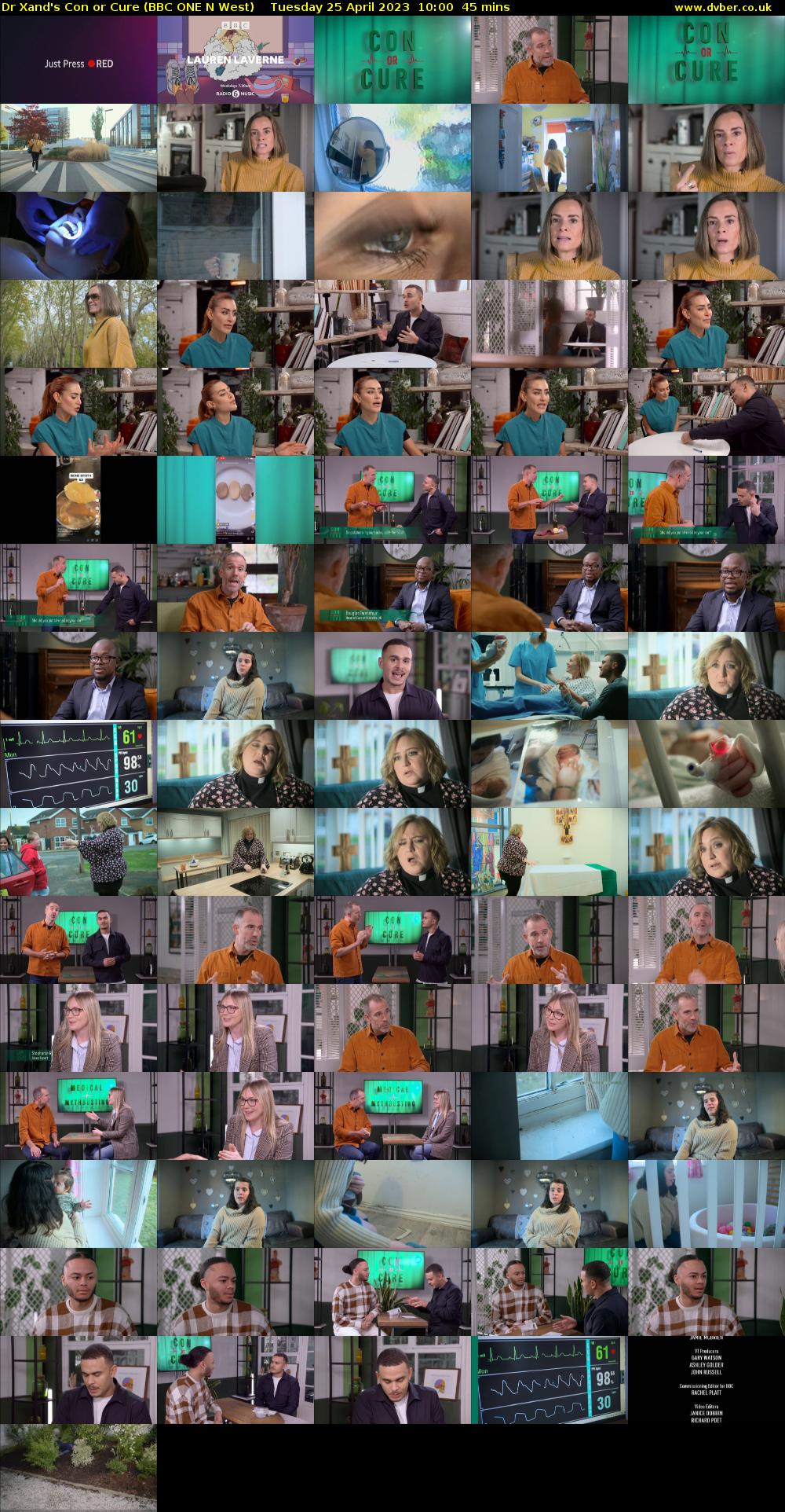 Dr Xand's Con or Cure (BBC ONE N West) Tuesday 25 April 2023 10:00 - 10:45