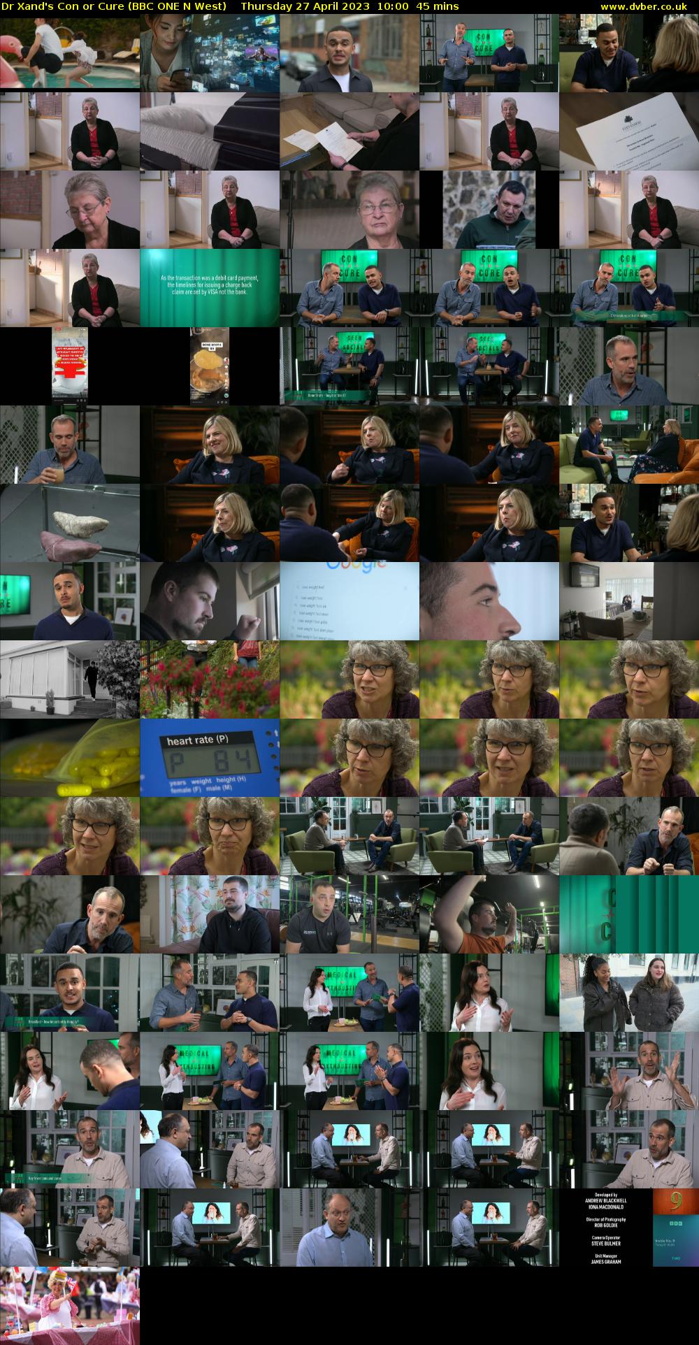 Dr Xand's Con or Cure (BBC ONE N West) Thursday 27 April 2023 10:00 - 10:45