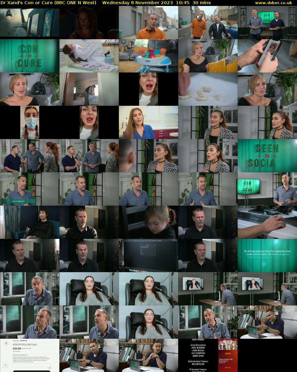 Dr Xand's Con or Cure (BBC ONE N West) Wednesday 8 November 2023 10:45 - 11:15