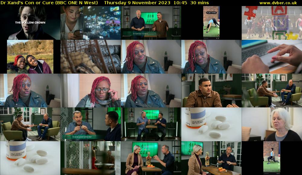 Dr Xand's Con or Cure (BBC ONE N West) Thursday 9 November 2023 10:45 - 11:15
