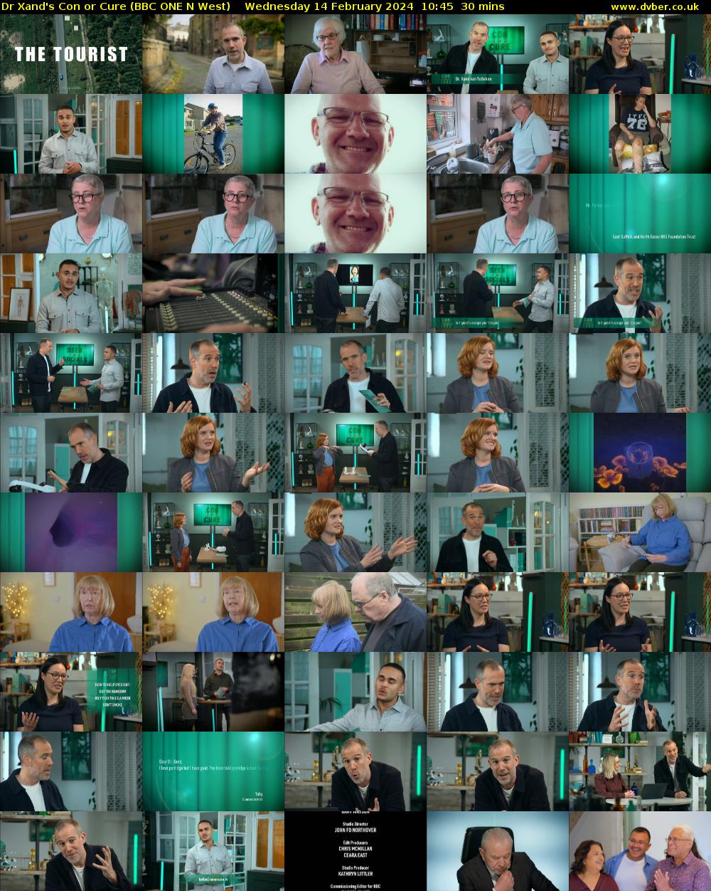 Dr Xand's Con or Cure (BBC ONE N West) Wednesday 14 February 2024 10:45 - 11:15