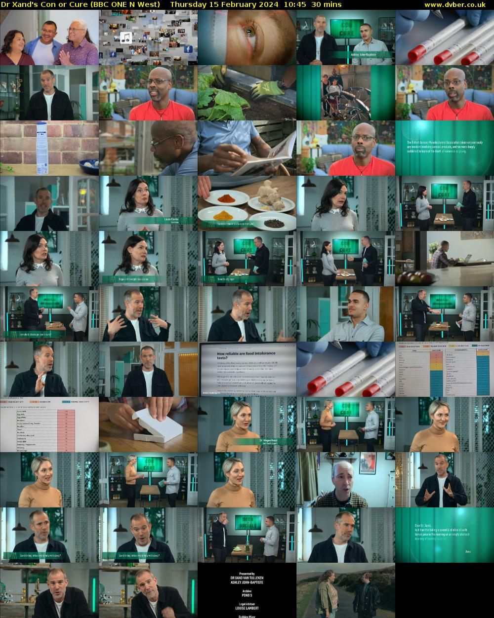 Dr Xand's Con or Cure (BBC ONE N West) Thursday 15 February 2024 10:45 - 11:15