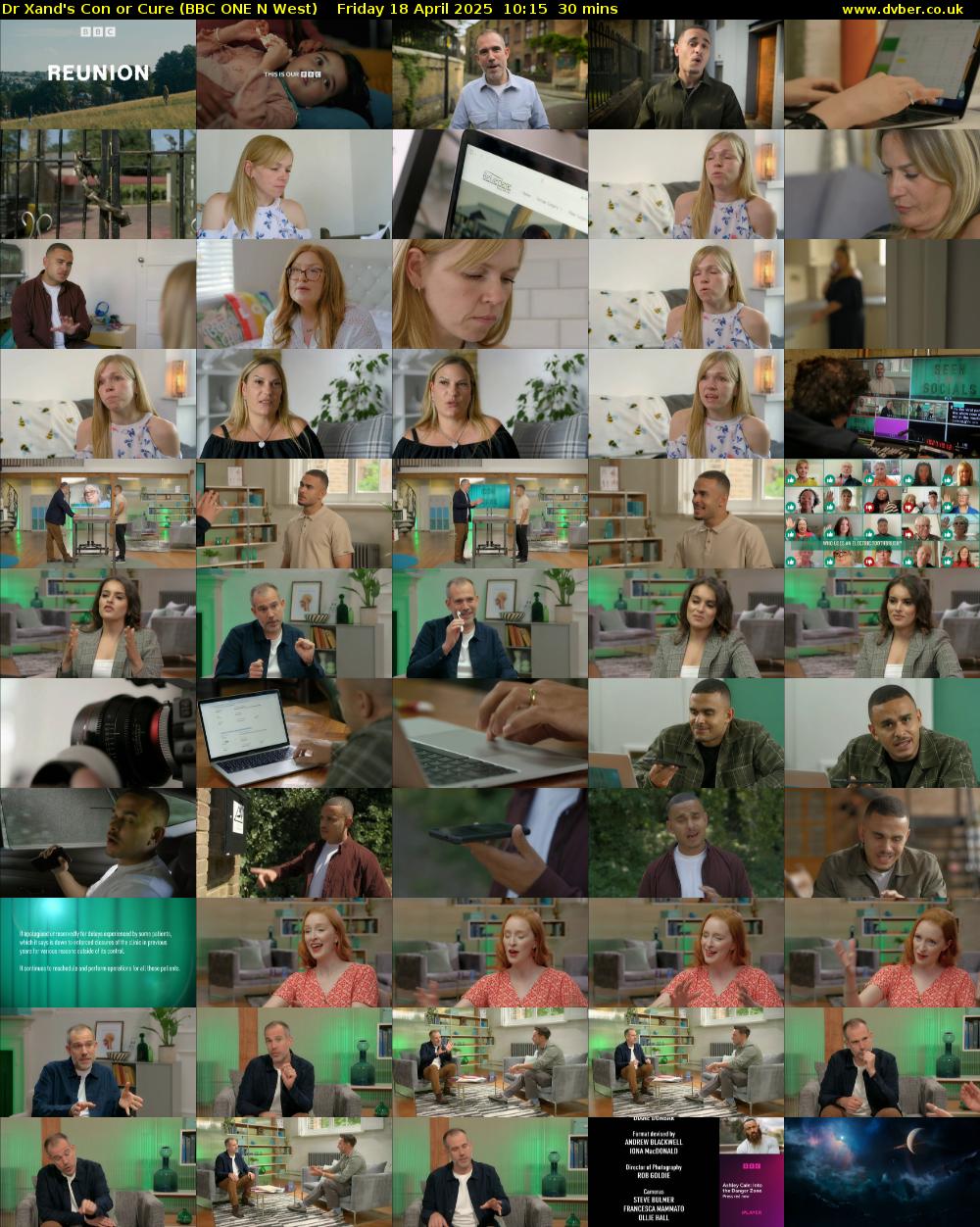 Dr Xand's Con or Cure (BBC ONE N West) Friday 18 April 2025 10:15 - 10:45