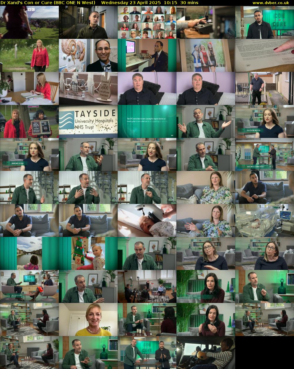Dr Xand's Con or Cure (BBC ONE N West) Wednesday 23 April 2025 10:15 - 10:45
