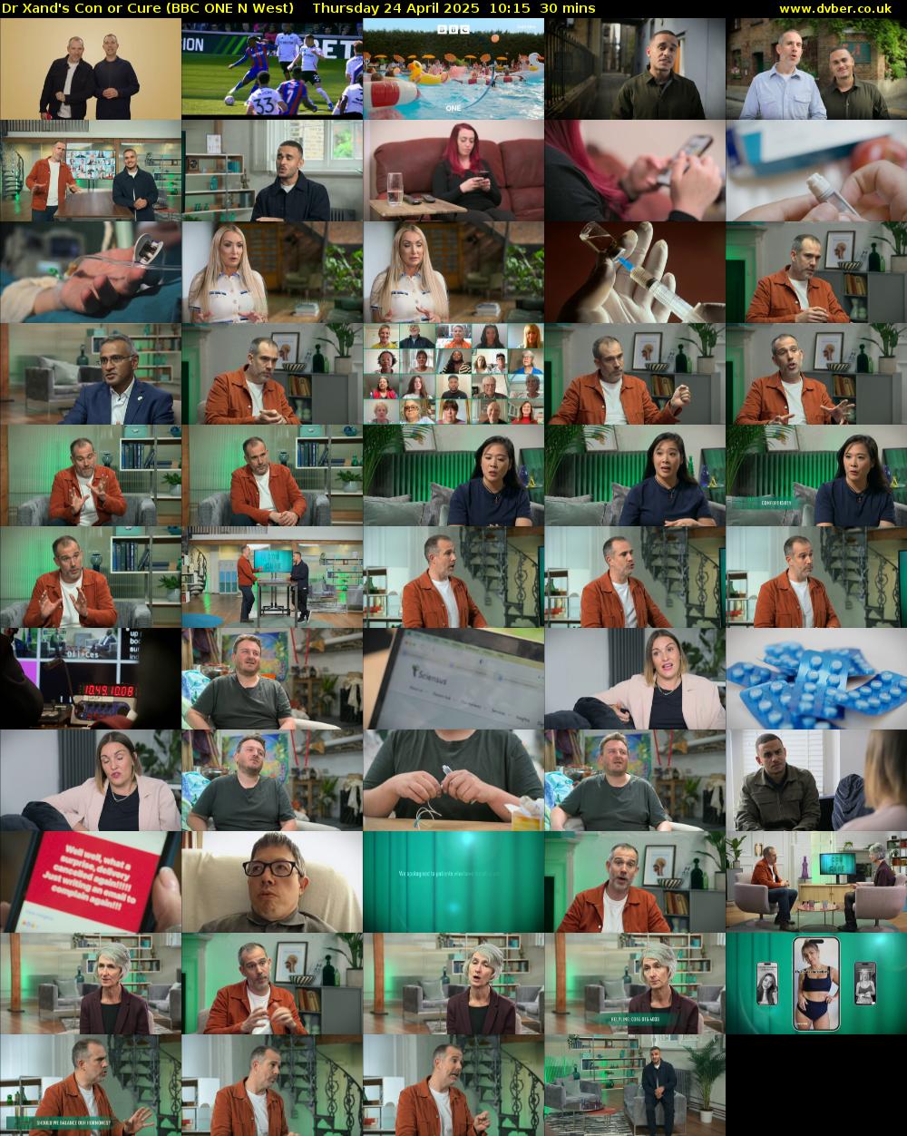 Dr Xand's Con or Cure (BBC ONE N West) Thursday 24 April 2025 10:15 - 10:45