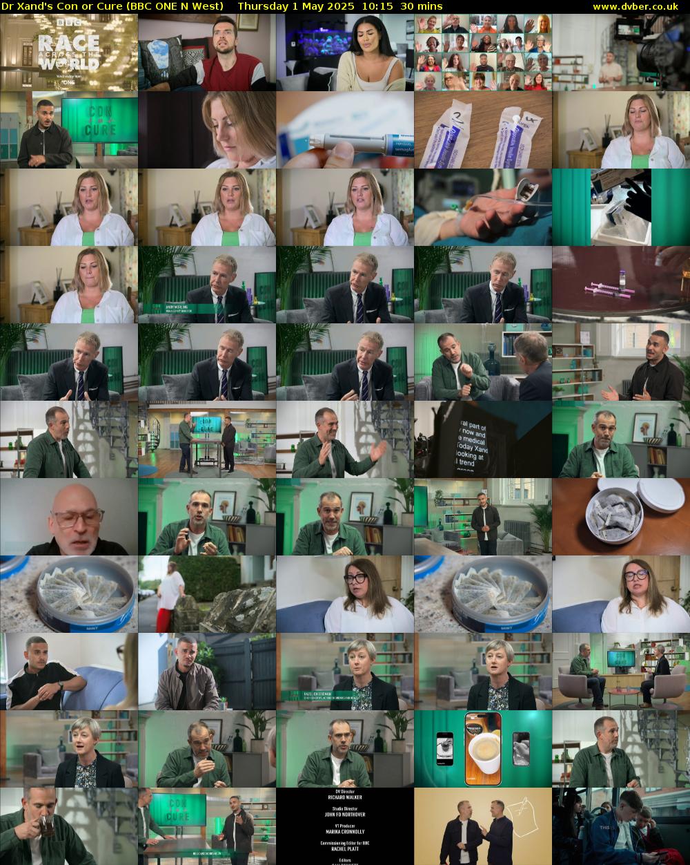 Dr Xand's Con or Cure (BBC ONE N West) Thursday 1 May 2025 10:15 - 10:45