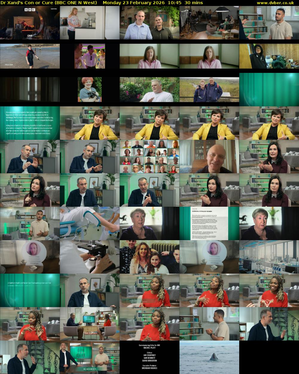 Dr Xand's Con or Cure (BBC ONE N West) Monday 23 February 2026 10:45 - 11:15