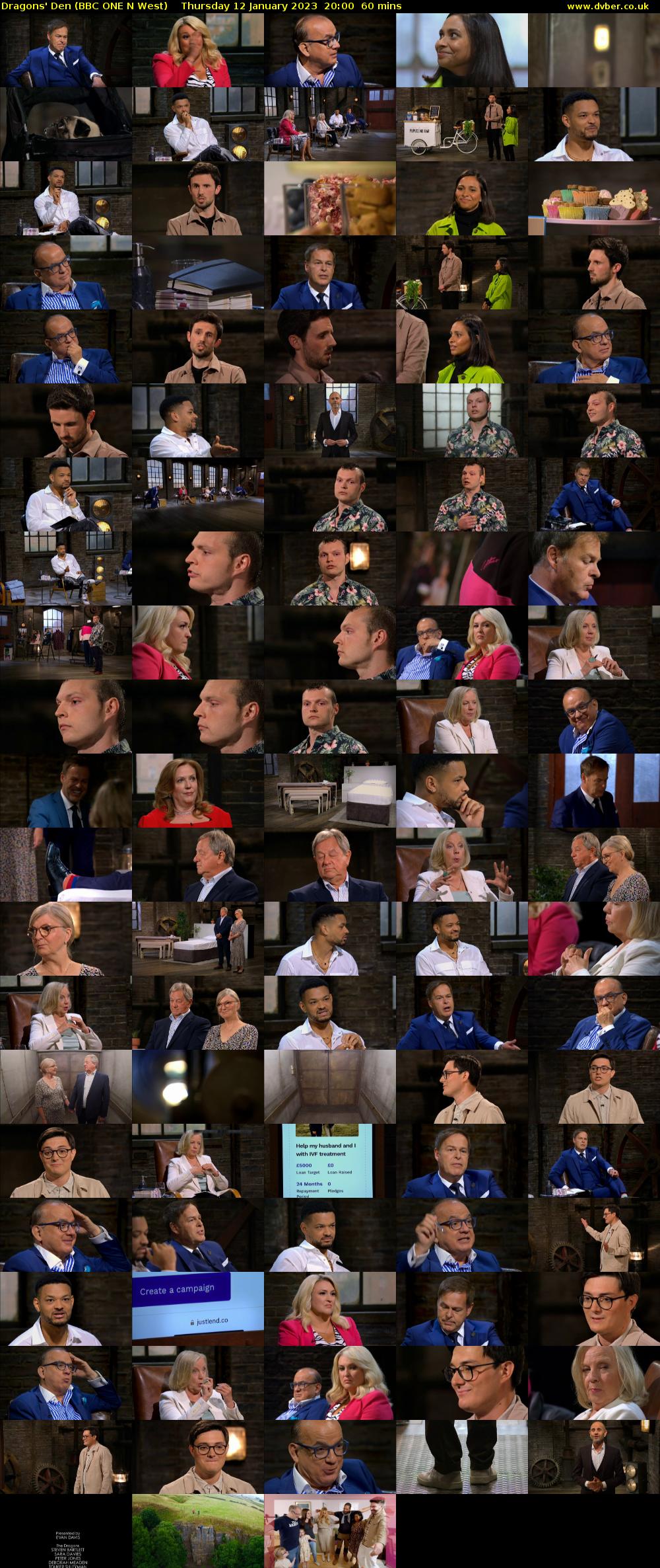 Dragons' Den (BBC ONE N West) Thursday 12 January 2023 20:00 - 21:00