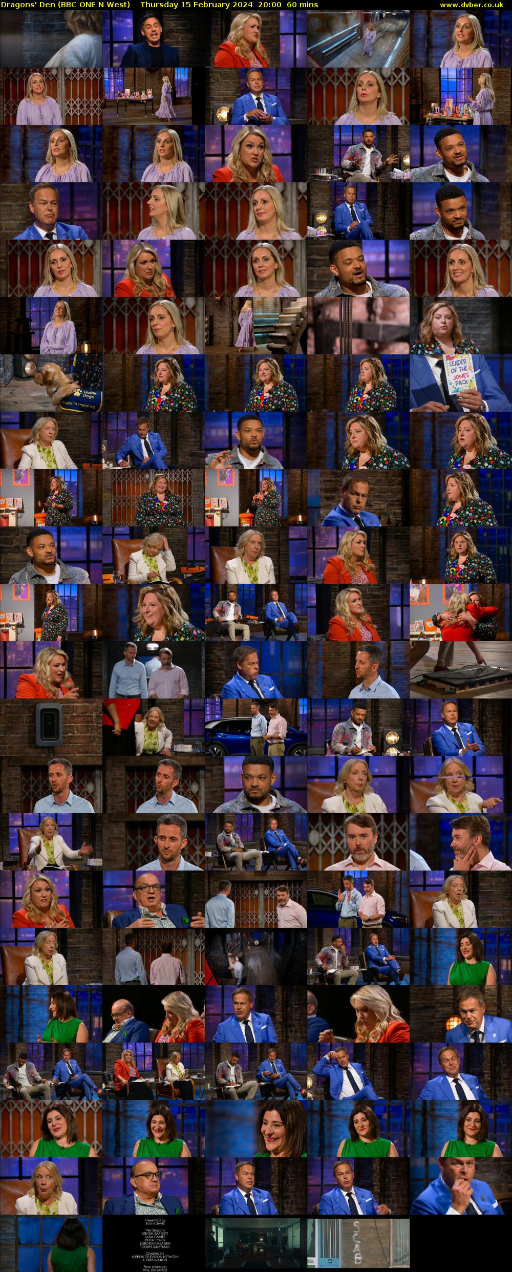 Dragons' Den (BBC ONE N West) Thursday 15 February 2024 20:00 - 21:00
