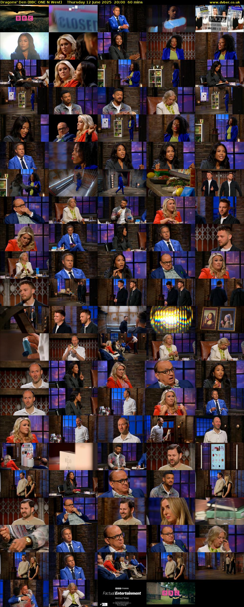 Dragons' Den (BBC ONE N West) Thursday 12 June 2025 20:00 - 21:00