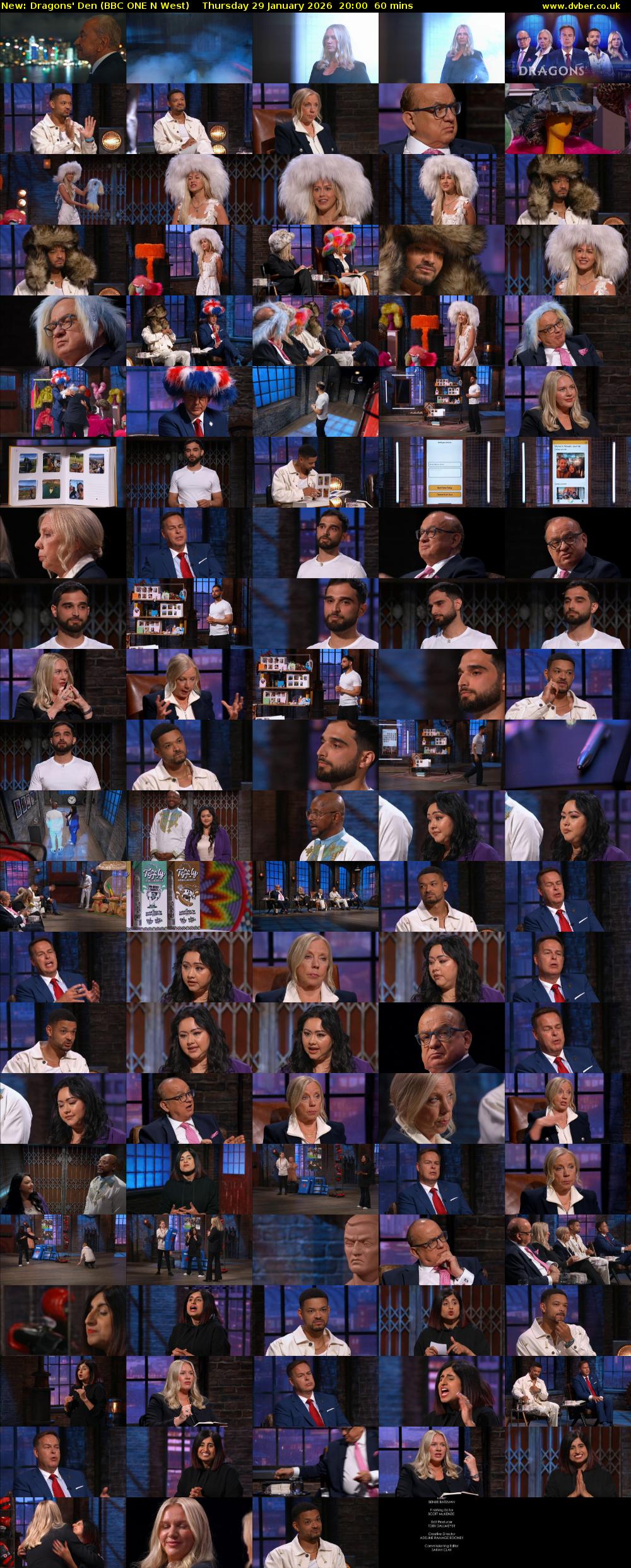Dragons' Den (BBC ONE N West) Thursday 29 January 2026 20:00 - 21:00